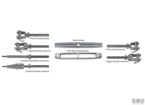 Modulaire spanner - roestvrij staal T-Fork L M14