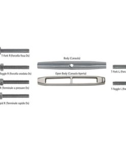 Modulaire spanner - roestvrij staal M8