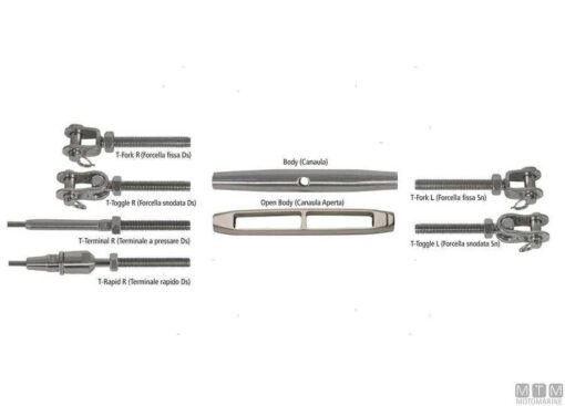 Modulaire spanner - roestvrij staal T-Fork R M10