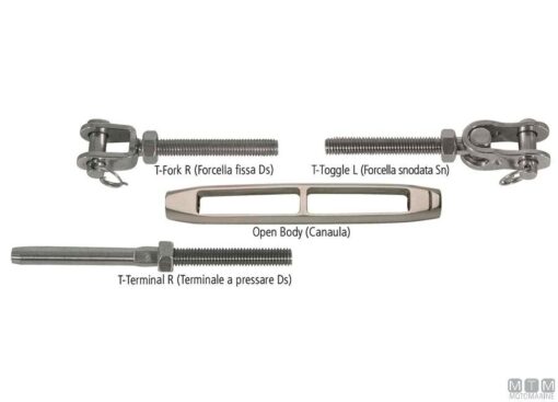Modulaire spanner - roestvrij staal Open Body 5/16"