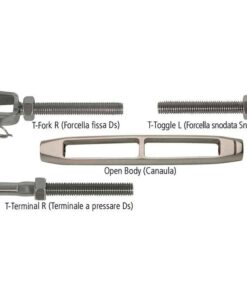 Modulaire spanner - roestvrij staal Open Body 1/2"
