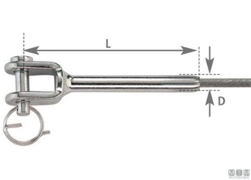 RVS Persklem met Vork 4mm - Afbeelding 2
