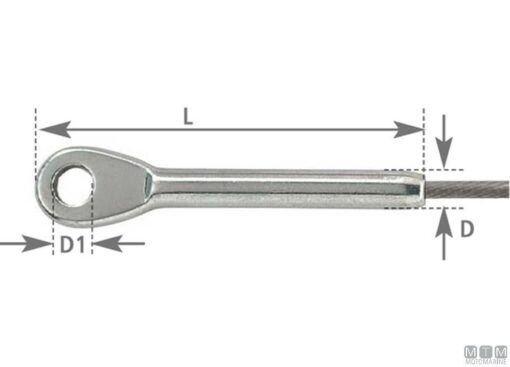 RVS Persklem met oog 5mm
