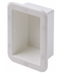 Witte ingebouwde doos met deur 210 x 165mm