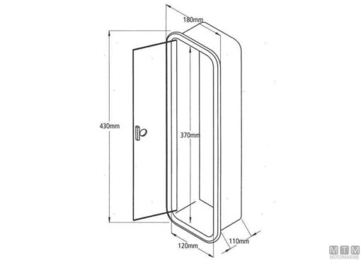 Ingebouwde doos wit voor brandblusser 2kg 196 x 470 x 125mm - Afbeelding 3