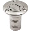 Rvs wateraansluiting: Slang 38mm, Flens 75mm