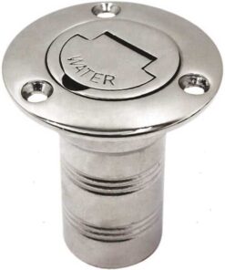 Rvs wateraansluiting: Slang 38mm, Flens 75mm