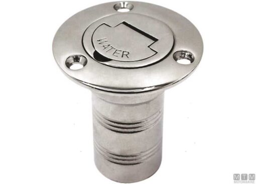 Rvs wateraansluiting: Slang 38mm, Flens 75mm