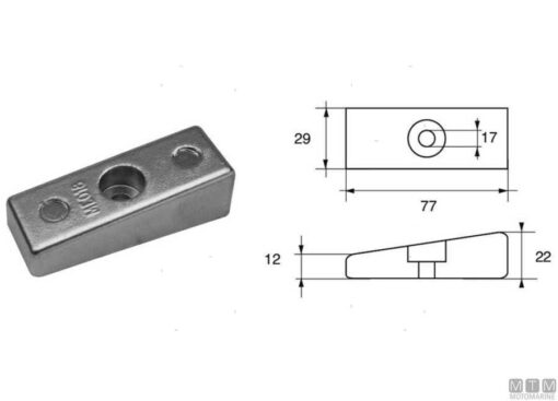 Zink anode Tohatsu 41109-2WT-B00 - Afbeelding 2