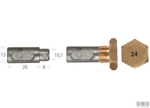 Anode met Dop (13x26+8mm) voor Aifo 8361