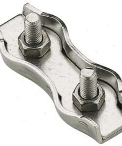 Rvs dubbele kabelclip 3mm