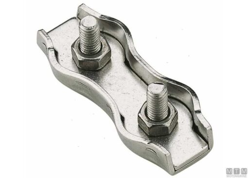 RVS Dubbele Kabelclip 6mm