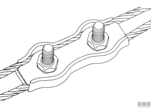 RVS Dubbele Kabelclip 6mm - Afbeelding 2