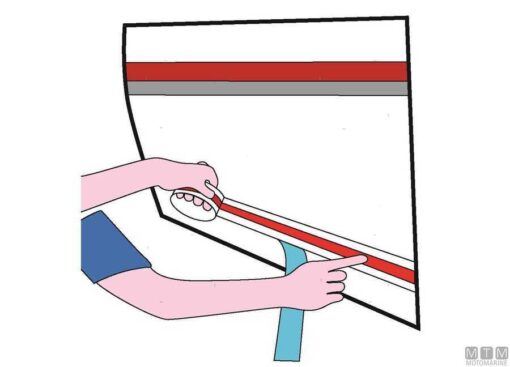 Waterlijn tape Zwart 25m x H30mm - Afbeelding 2