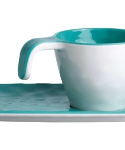 Koffiekop met Schotel MB Harmony Aqua 6stuks