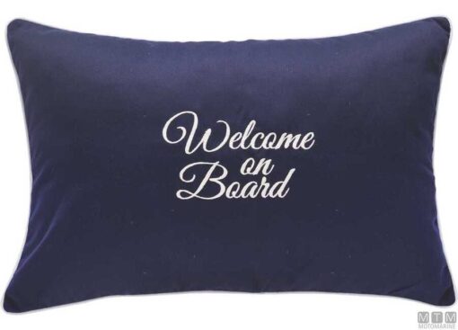 Polyester kussen MB Welcome 40 x 60cm Blauw - Afbeelding 4
