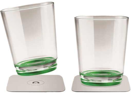 Magnetisch Waterglas met Groene Basis 82 x H100mm 2st - Afbeelding 4