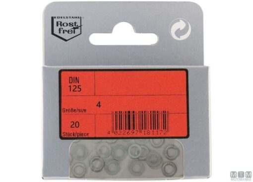 Blister 10pcs Rvs ringen 10mm Din 125