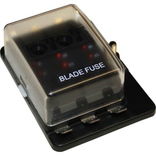 Elektrische Zekeringdoos voor 6 Blad Zekeringen (LED Indicator)