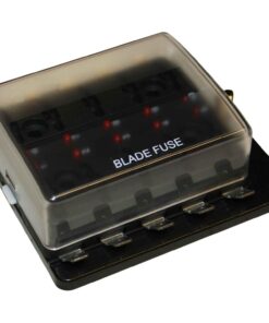Elektrische Zekeringdoos voor 10 Blad Zekeringen (LED Indicator)