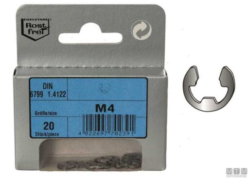 Blister 20pcs Rvs Retainer Ringen 4mm