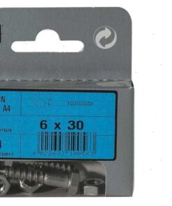 Blister 2pcs RVS Schroeven 6 x 80 Din 571
