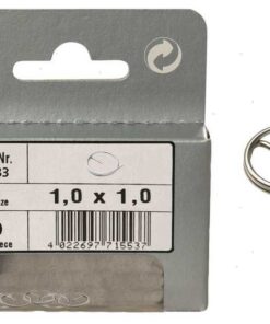 Blister 10pcs Rvs Veiligheidsring 1,5 x 20mm