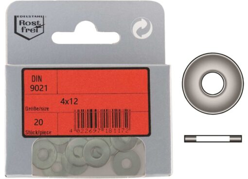 Pak Brede Ringen A4 DIN 9021 4x12mm 20st