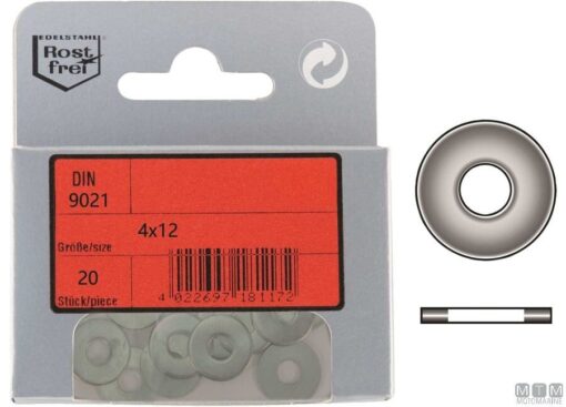 Pak Brede Ringen A4 DIN 9021 6x18mm 20st