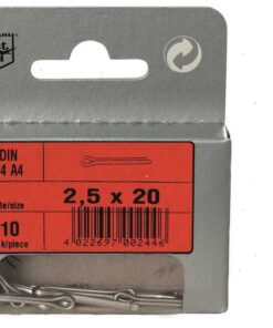 Blister 10 stuks Rvs spijlenpennen 3.2 x 16 Din 94