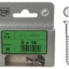 Blister 15pcs Rvs Schroeven 3 x 25 Din 97