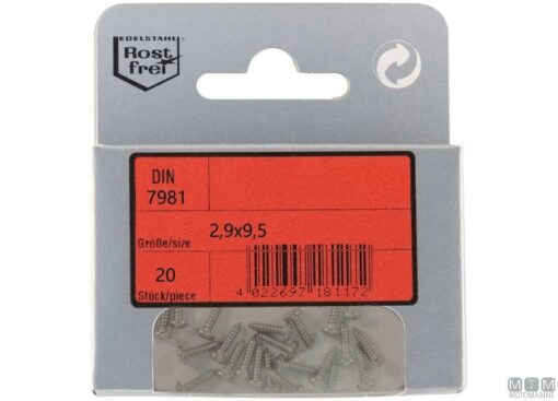 Pak cilinderkop Tapping Schroeven Phillips A4 DIN 7981 3,5x25mm 12st - Afbeelding 2
