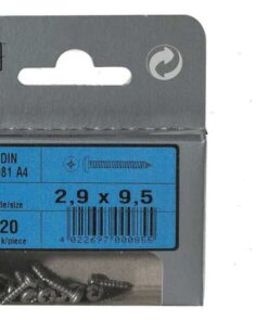 Blister 15pcs Rvs Schroeven 3,5x32 Din 7981