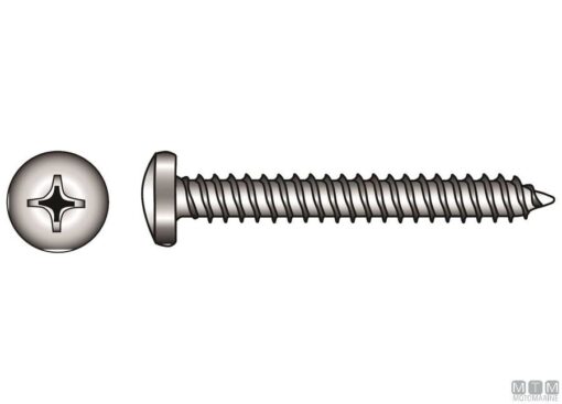 Pak cilinderkop Tapping Schroeven Phillips A4 DIN 7981 2,9x16mm 20st - Afbeelding 3