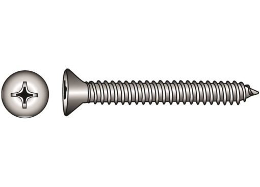 Pak Vlakke Kop Tapping Schroeven Phillips A4 DIN 7982 2,9x9,5mm 20st - Afbeelding 3