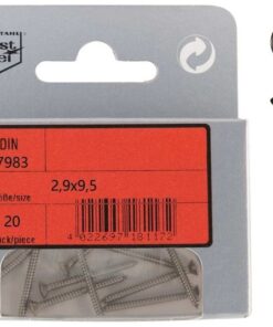 Pak Ovale Kop Tapping Schroeven Phillips A4 DIN 7983 6,3x38mm 6st