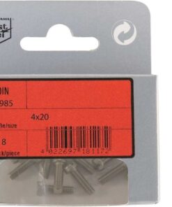 Pak cilinderkop Schroeven Phillips A4 DIN 7985 6x60 met Moeren 4st