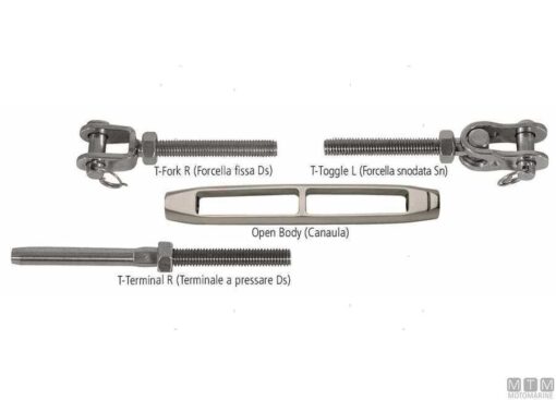 Modulaire spanner - roestvrij staal Open Body 1/4"