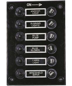 Standaard Paneel - 6 schakelaars + 10amp zekering