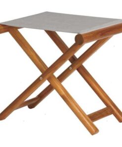 Teak kruk Grijs MB 45 x 36 x H46